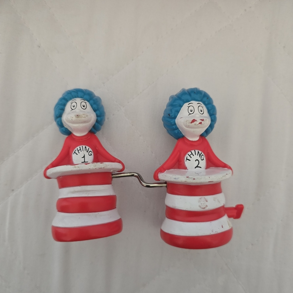 Burger King 2003 DR SEUSS Cat in The Hat "THING 1 & THING 2 Wind Up Toy 